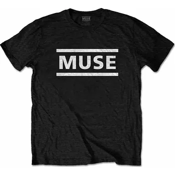 Pánská móda Muse tričko, White Logo Black, pánské XXL