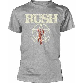 Pánské oblečení Rush tričko, American Tour 1977 Grey, pánské S