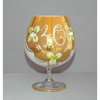 Sklenice Výroční sklenice Natálie na koňak 40 let Opál