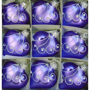 Vánoční ozdoba Vánoční ozdoba srdce 426 set 9ks