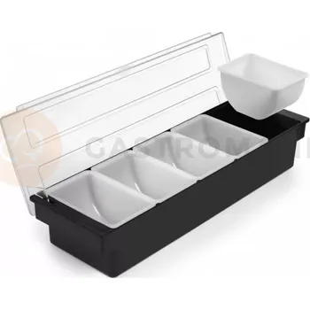 Servírovací stolek Barmanský zásobník na ingredience do nápojů 49,5x16x10 cm | HENDI, 552131