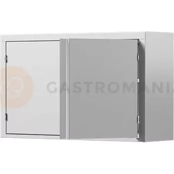 Dětská skříň Závěsná skříňka z nerezové oceli s křídlovými dveřmi 800x300x600 mm | ASBER, HC-83-HD