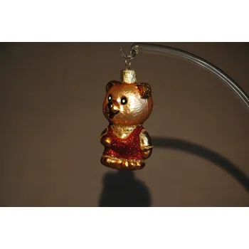 Vánoční ozdoba Vánoční ozdoba malý medvídek v červených kalhotách