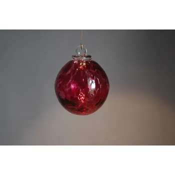 Vánoční ozdoba Skleněné koule 6cm fialová