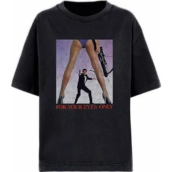 Pánská móda James Bond 007 tričko, For Your Eyes Only Black, pánské XXL