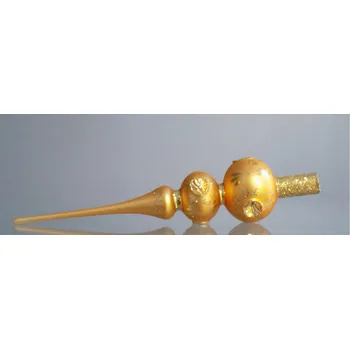 Vánoce Vánoční špička - 2 koule zlatá matná 543