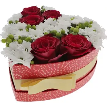 Dárková krabička Krabička květin LAYAN červená 19x9cm