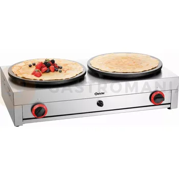 Palačinkovač Podvojný plynový palačinkovač, litinová deska 2x 40 cm, 850x520x230 mm | BARTSCHER, 2CP400G