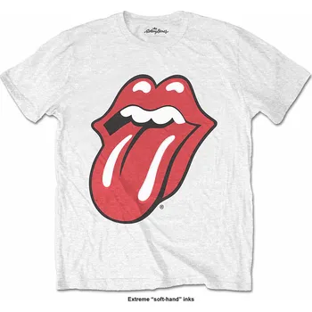 Pánské tričko Rolling Stones tričko, Classic Tongue White, pánské M