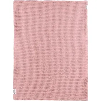 Dětská deka Meyco Deka do postýlky Waffle Teddy fleece - Old pink