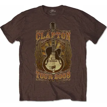 Pánské tričko Eric Clapton tričko, Tour 2008 Brown, pánské S