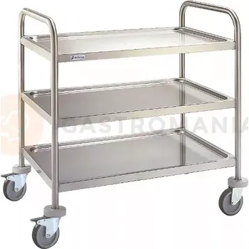 Servírovací stolek Servírovací vozík se 3 policemi, 1100x700x975 mm | ASBER, CER-1063