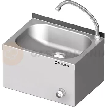 Umyvadlo Nerezové, vestavné umyvadlo s časovým spínačem 400x295x240 mm | STALGAST, 982334040
