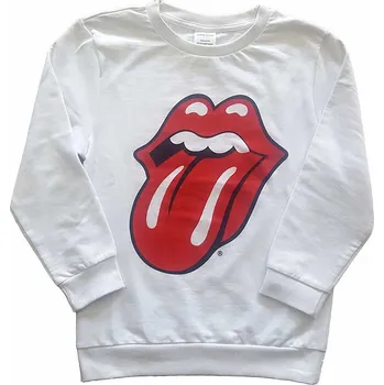 Chlapecká mikina Rolling Stones mikina, Classic Tongue White, dětská S velikost S věk (5-6 let)