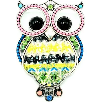 Brož Sova barevná - brož č.1