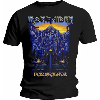 Pánská móda Iron Maiden tričko, Dark Ink Powerslaves, pánské XL