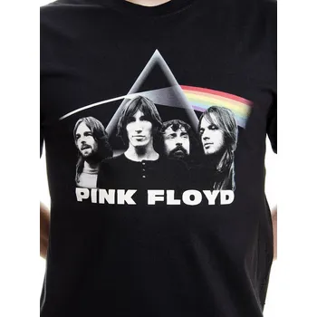 Pánská móda Pink Floyd tričko, DSOTM Band &amp; Prism Black, pánské S
