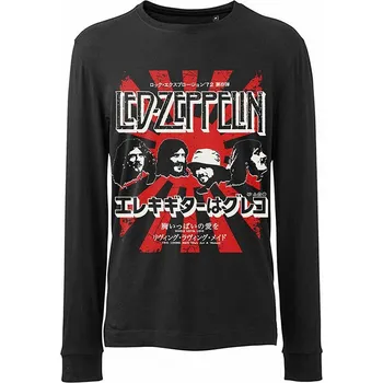 Pánské tričko Led Zeppelin tričko dlouhý rukáv, Japanese Burst Black, pánské S
