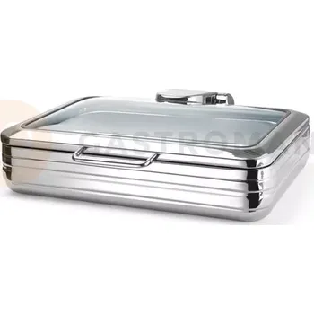 Gymnastický kůň Chafing GN1/1 se skleněným víkem | FINE DINE, De Luxe Eco