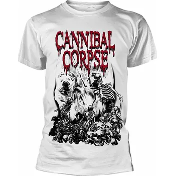 Cannibal Corpse tričko, Pile Of Skulls White, pánské XXL