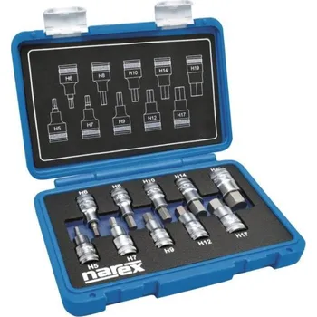 Gola sada 443000957 Sada hlavic 1/2. zástrčných imbus 5-19mm L55mm 10dílná NAREX Sada hlavic 1/2. zástrčných imbus 5-19mm L55mm 10dílná