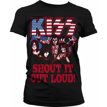 Dámské tričko KISS tričko, Shout It Out Loud Black, dámské L