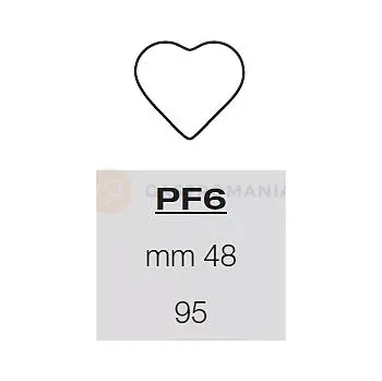Výrobník cukrové vaty Šablona s formičkami na těsto - 95x srdce 48 mm, 57,5x39 cm | PAVONI, PF6