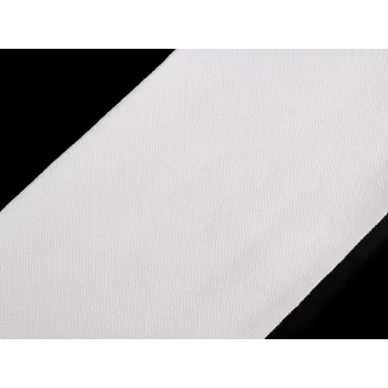 Elastický náplet široký metráž šíře 11,5 cm - 3 bílá