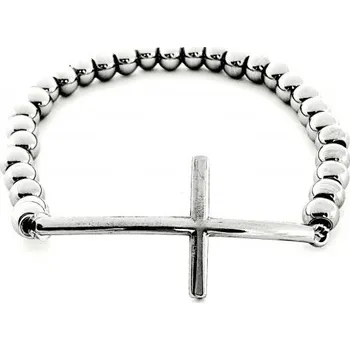 Náramek Ocelový náramek č.4 Kříž