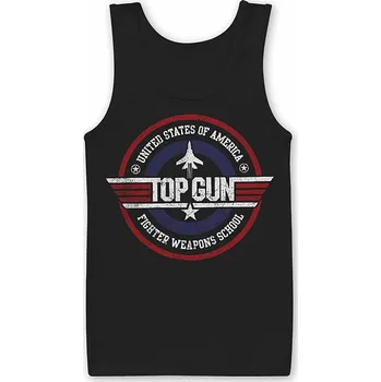 Pánské tílko Top Gun tílko, Fighter Weapons School Black, pánské S