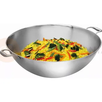 Pánev Wok z nerezoví oceli, 510 mm, 22 l, 618x514x205 mm | BARTSCHER, W510F