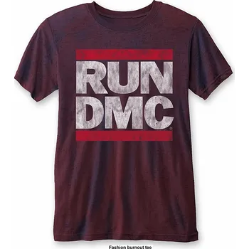 Pánská móda Run DMC tričko, DMC Logo Burn Out, pánské S