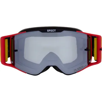 Motocyklové brýle Brýle TORP, RedBull Spect (černé/červené matné, plexi stříbrné zrcadlové)