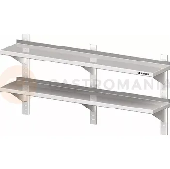 Závěsné křeslo Police nerezová závěsná dvoupatrová 1600x400x660 mm | STALGAST, 981784160