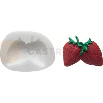 Kuchyňská sůl Forma na cukrovou hmotu SLK 059 - jahody, 49x60 mm | SILIKOMART, Sugarflex Strawberry