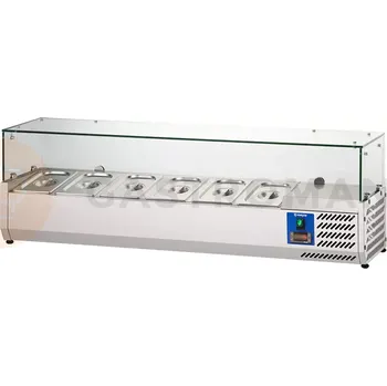 Chladící vitrína, nastavitelná se sklem, 6x GN 1/4 | STALGAST, 834641