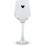 Sklenice na víno se srdíčkem - Ø 7*21 cm / 300 ml