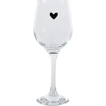 Sklenice Sklenice na víno se srdíčkem - Ø 7*21 cm / 300 ml
