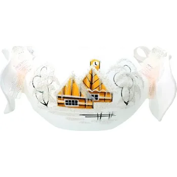 Svícen Vánoční svícen- ve tvaru Bonbónu bílé barvy