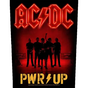 Nášivka AC/DC nášivka na záda 30x27x36 cm, PWR-UP