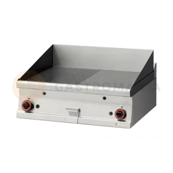 Kuchyňský gril Plotna grilovací plynová hladká chrom, 14 kW | RM GASTRO, FTLT 78 GS