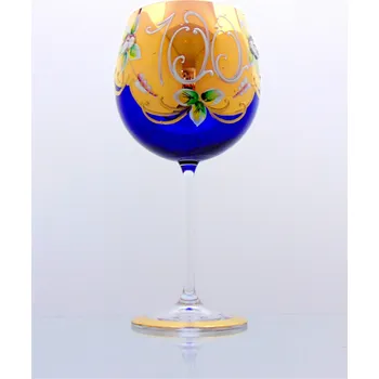 Sklenice Výroční sklenička Natálie 100 let Kobaltová modř