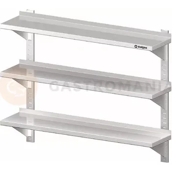 Závěsné křeslo Police nerezová závěsná třípatrová 900x400x930 mm | STALGAST, 981794090