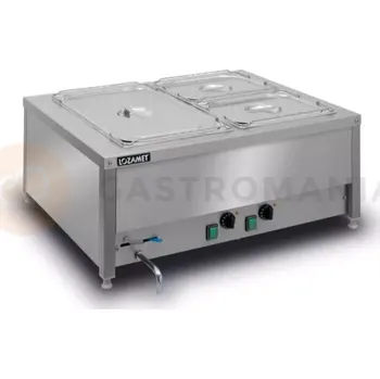 Stolní pila Stolní vodní lázeň, 2x GN 1/1 200 mm, s nezávislým ohříváním | LOZAMET, BSN.2GN