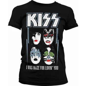 Dámské tričko KISS tričko, I Was Made For Lovin You Girly, dámské XXL