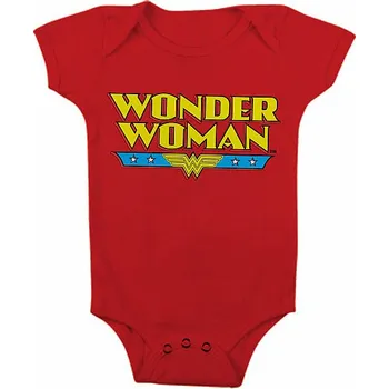 Kojenecký body Wonder Woman kojenecké body tričko, Logo Red, dětské XL velikost XL (12 měsíců)
