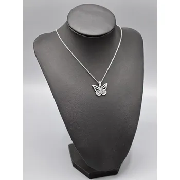 Náhrdelník Ocelový náhrdelník - Zdobený motýl