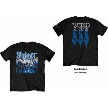Pánská móda Slipknot tričko, 20th Anniversary Tattered &amp; Torn BP Black, pánské S