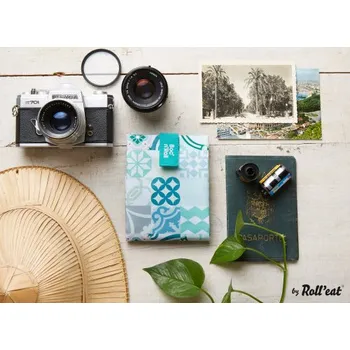 Svačinový box Roll´eat Boc'n'Roll-Patchwork Green