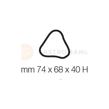 Výrobník cukrové vaty Sada: tác + 35 formiček na monoporce - 600x400 mm, 75 gr, trojúhelník, 74x68x40 mm | PAVONI, TTNS